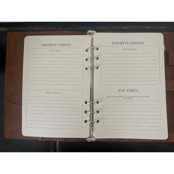 Travel Journal in Brown Vegan Leather New/Unused - Picture 5 of 7